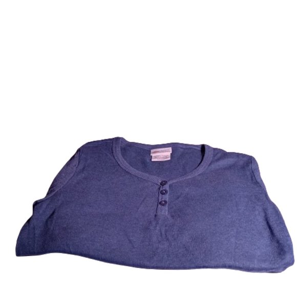 Dickies Women's Henley Long Sleeve Shirt Size Medium Color Dark Denim Blue NWT - Picture 6 of 6